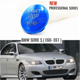 KEY ENGINE IGNITION BLUE BUTTON "START STOP ENGINE" IN ABS FOR BMW 5 SERIES E60/61 , Anti-Scratches NO FOOTPRINT