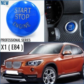 LLAVE BOTÓN DE ENCENDIDO DEL MOTOR AZUL "START STOP ENGINE" EN ABS PARA BMW SERIE X1 E84 , ANTICHUADO NO HUELLAS