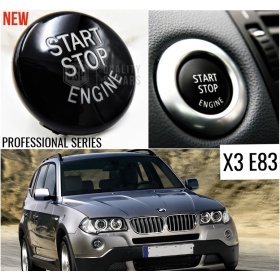 LLAVE BOTÓN DE ENCENDIDO DEL MOTOR NEGRO "START STOP ENGINE" EN ABS PARA BMW SERIE X3 E83 , ANTICHUADO NO HUELLAS