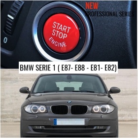 LLAVE BOTÓN DE ENCENDIDO DEL MOTOR ROJO "START STOP ENGINE" EN ABS PARA BMW SERIE 1 E87 E88 E81 E82 , ANTICHUADO NO HUELLAS