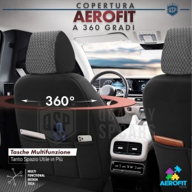 FUNDAS DE ASIENTO para Ssangyong Musso, COMPLETO Delantero + Trasero en Tejido y Cuero PU | Certificados TÜV