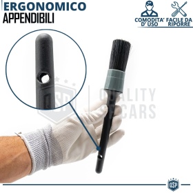 5 CEPILLOS Lavado de Coche Limpieza Exterior de Coche Profesional | Antiarañazos Antiestático en ABS