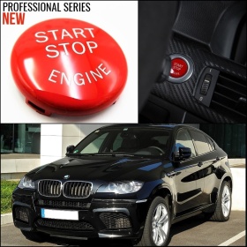 LLAVE BOTÓN DE ENCENDIDO DEL MOTOR ROJO "START STOP ENGINE" EN ABS PARA BMW SERIE X6 E71 E72 , ANTICHUADO NO HUELLAS