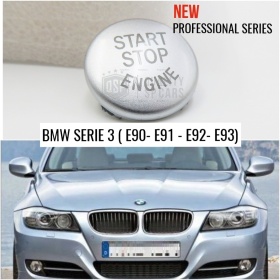 LLAVE BOTÓN DE ENCENDIDO DEL MOTOR GRIS "START STOP ENGINE" EN ABS PARA BMW SERIE 3 E90 E91 E92 E93 , ANTICHUADO NO HUELLAS