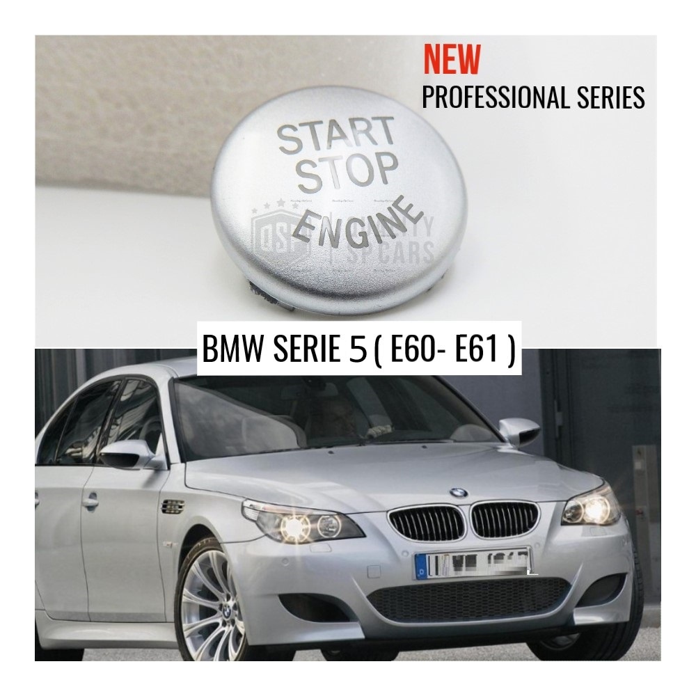KEY ENGINE IGNITION SILVER BUTTON "START STOP ENGINE" IN ABS FOR BMW 5 SERIES E60/61 , Anti-Scratches NO FOOTPRINT KEY ENGINE IGNITION SILVER BUTTON "START STOP ENGINE" IN ABS FOR BMW 5 SERIES E60/61 , Anti-Scratches NO FOOTPRINT