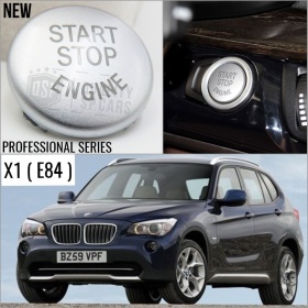 LLAVE BOTÓN DE ENCENDIDO DEL MOTOR GRIS "START STOP ENGINE" EN ABS PARA BMW SERIE X1 E84 , ANTICHUADO NO HUELLAS
