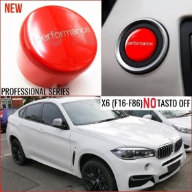 LLAVE BOTÓN DE ENCENDIDO DEL MOTOR ROJO "PERFORMANCE" EN ABS PARA BMW SERIE X6 ( F16 F86 ) Sin Bóton OFF, ANTICHUADO NO HUELLAS