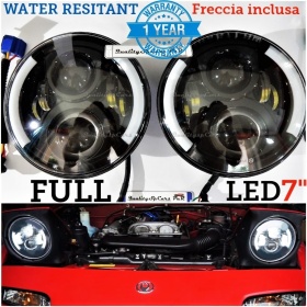 X2 Faros Delanteros LED 7" Pulgadas, 6500K para MAZDA MX-5 1 (NA) Luces de Estacionamiento - Luces de Cruce - Luces de Carretera - Angel Eyes - Intermitente