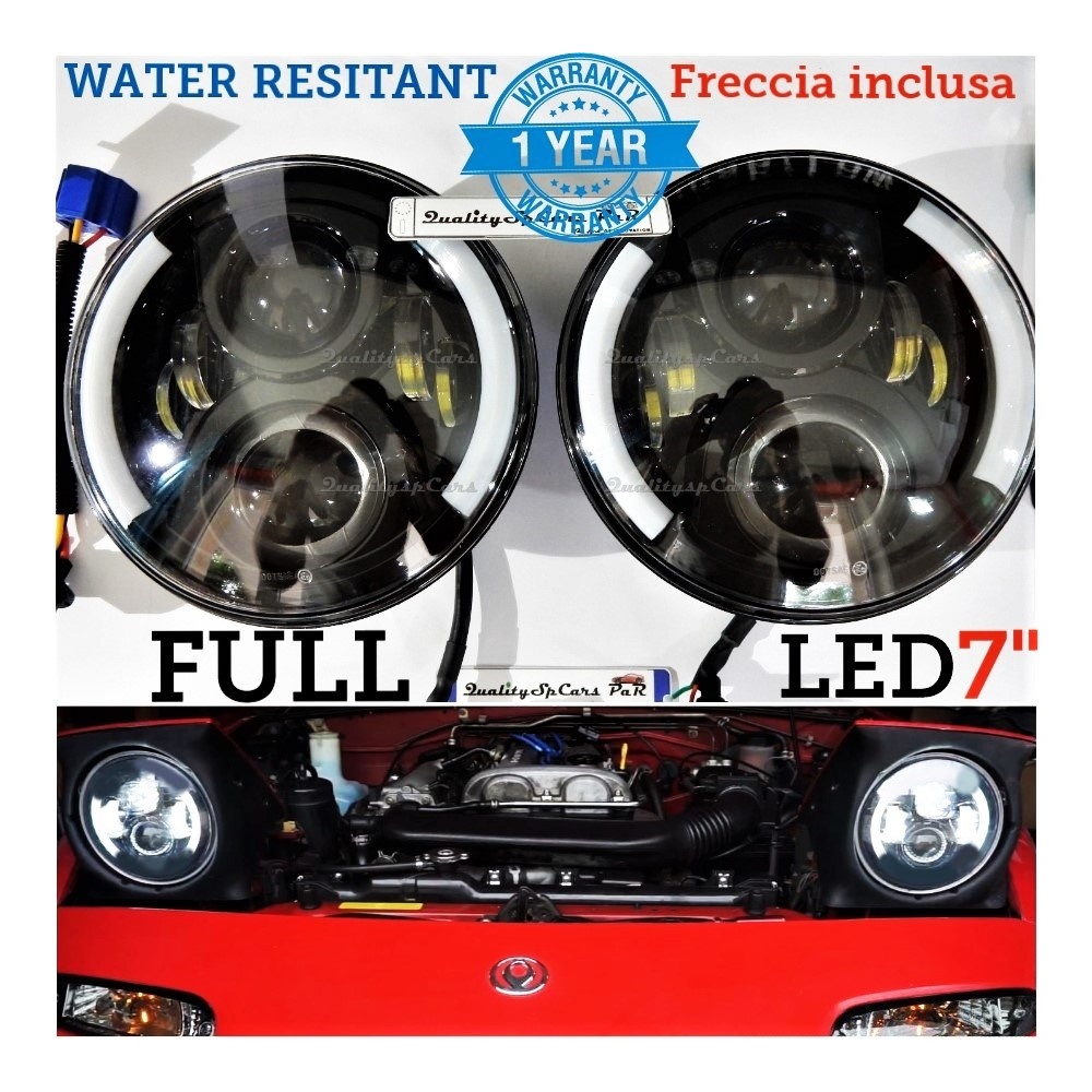 X2 Faros Delanteros LED 7" Pulgadas, 6500K para MAZDA MX-5 1 (NA) Luces de Estacionamiento - Luces de Cruce - Luces de Carretera - Angel Eyes - Intermitente X2 Faros Delanteros LED 7" Pulgadas, 6500K para MAZDA MX-5 1 (NA) Luces de Estacionamiento - Luces de Cruce - Luces de Carretera - Angel Eyes - Intermitente