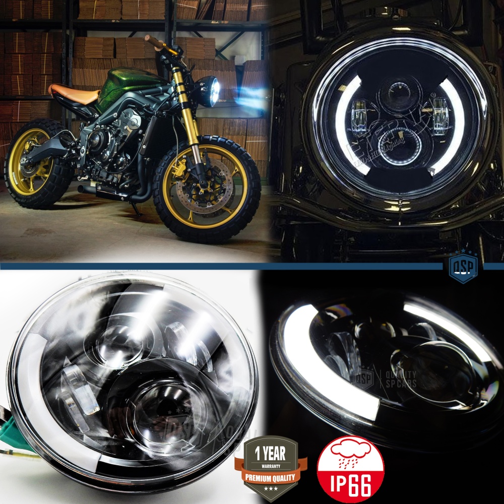 X1 Faro Delanteros LED 7" Pulgadas, 6500K para HARLEY DAVINDSON BOBBER SPORTSER DYNA Luces de Estacionamiento - Luces de Cruce - Luces de Carretera - Angel Eyes - Intermitente X1 Faro Delanteros LED 7" Pulgadas, 6500K para HARLEY DAVINDSON BOBBER SPORTSER DYNA Luces de Estacionamiento - Luces de Cruce - Luces de Carretera - Angel Eyes - Intermitente
