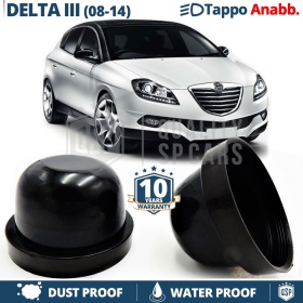 1 TAPPO MAGGIORATO FARI Anabbaglianti per LANCIA DELTA III (2008-2014) Coperchio ANTIPOLVERE Installazione KIT LED E XENON