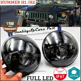 X2 Faros Delanteros LED 7" Pulgadas, 6500K para HUMMER H1 H2 Luces de Estacionamiento - Luces de Cruce - Luces de Carretera