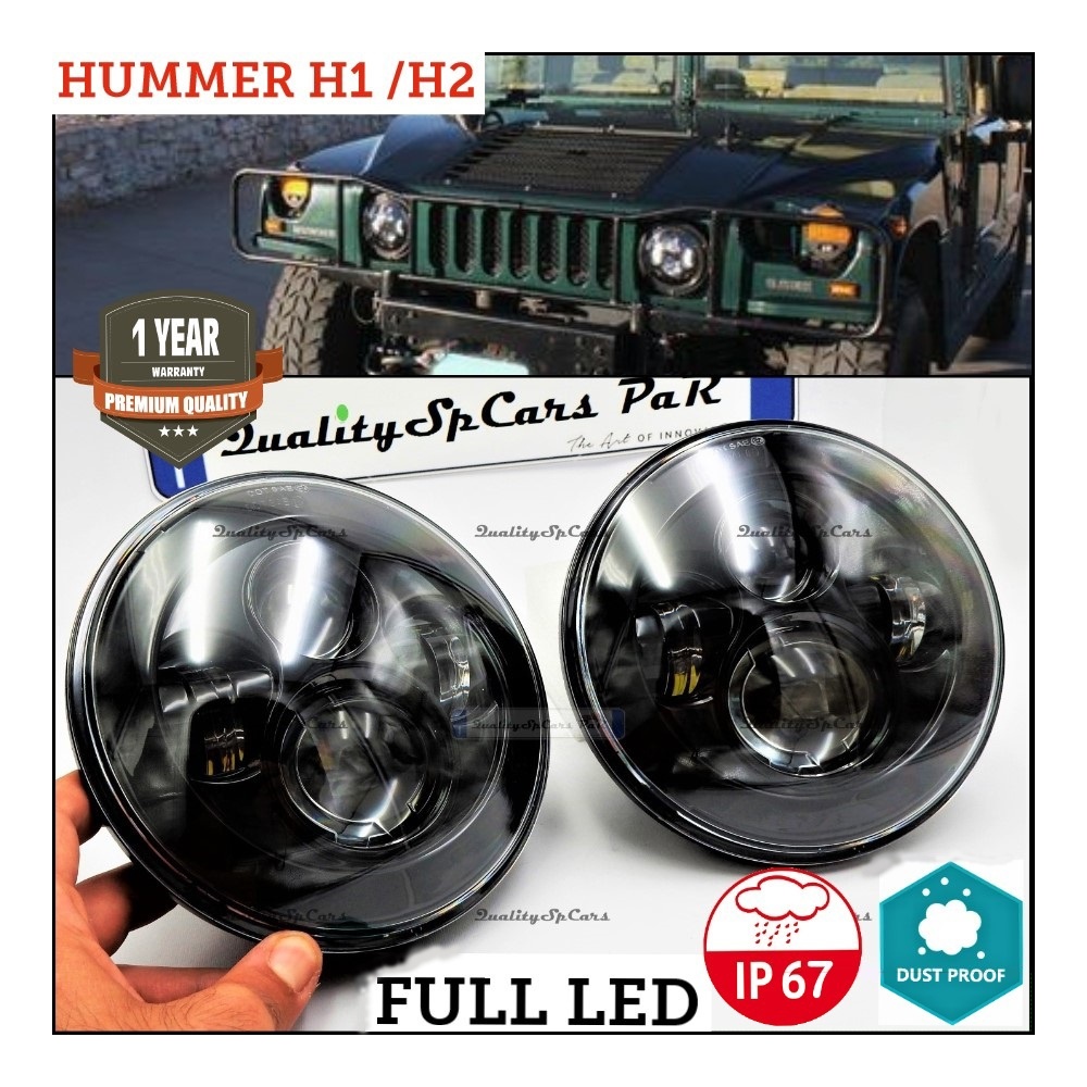 X2 Faros Delanteros LED 7" Pulgadas, 6500K para HUMMER H1 H2 Luces de Estacionamiento - Luces de Cruce - Luces de Carretera X2 Faros Delanteros LED 7" Pulgadas, 6500K para HUMMER H1 H2 Luces de Estacionamiento - Luces de Cruce - Luces de Carretera