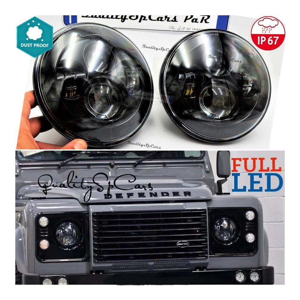 X2 Faros Delanteros LED 7" Pulgadas, 6500K para LAND ROVER DEFENDER Luces de Estacionamiento - Luces de Cruce - Luces de Carretera X2 Faros Delanteros LED 7" Pulgadas, 6500K para LAND ROVER DEFENDER Luces de Estacionamiento - Luces de Cruce - Luces de Carretera