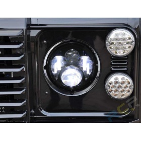 X2 Faros Delanteros LED 7" Pulgadas, 6500K para LAND ROVER DEFENDER Luces de Estacionamiento - Luces de Cruce - Luces de Carretera