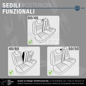 FUNDAS DE ASIENTO para Ssangyong Rexton en CUERO PU y Tejido | COMPLETO Delantero + Trasero | Certificados TÜV