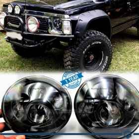 X2 Faros Delanteros LED 7" Pulgadas, 6500K para NISSAN PATROL GR (Y60) Luces de Estacionamiento - Luces de Cruce - Luces de Carretera