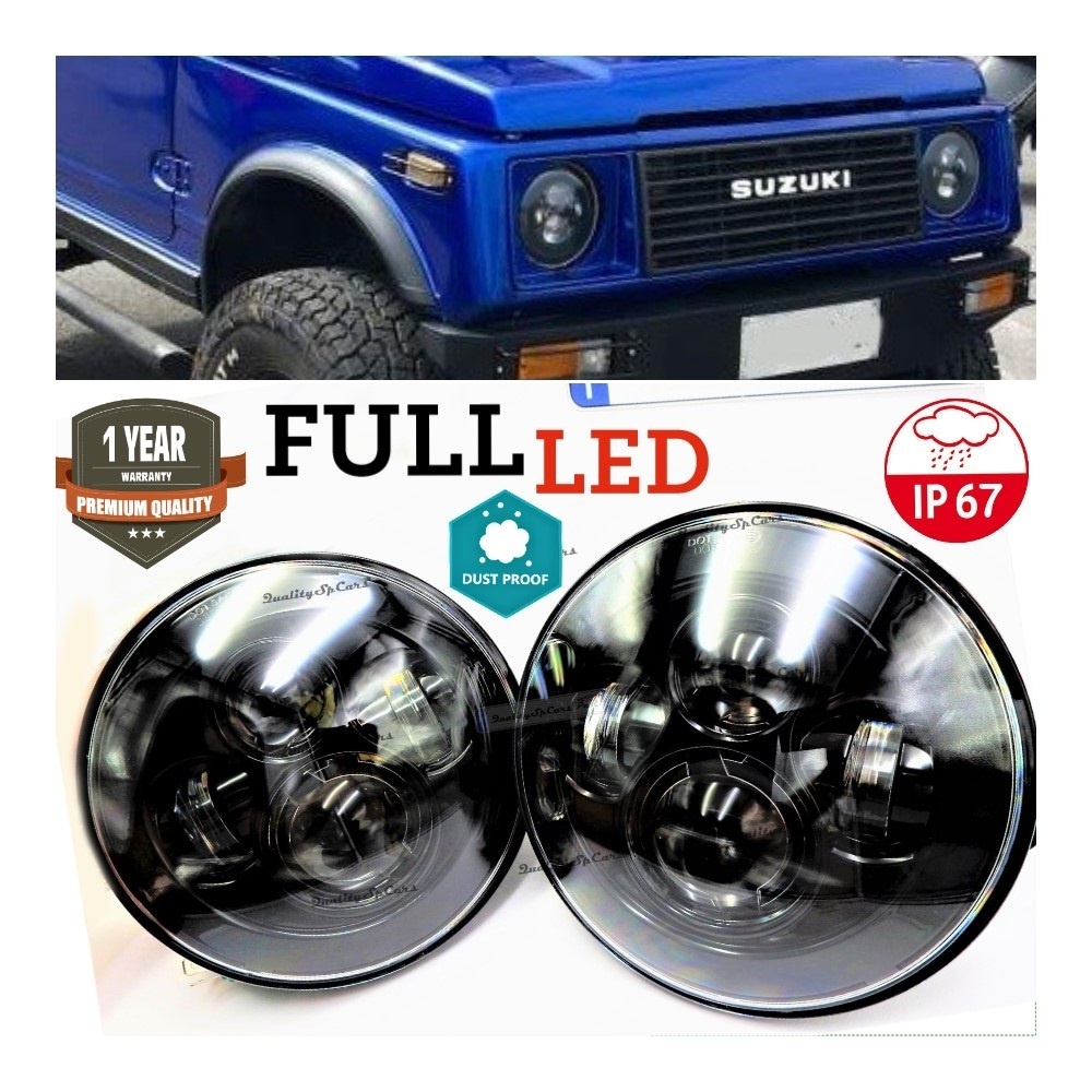 X2 Faros Delanteros LED 7" Pulgadas, 6500K para SUZUKI JIMNY Luces de Estacionamiento - Luces de Cruce - Luces de Carretera X2 Faros Delanteros LED 7" Pulgadas, 6500K para SUZUKI JIMNY Luces de Estacionamiento - Luces de Cruce - Luces de Carretera