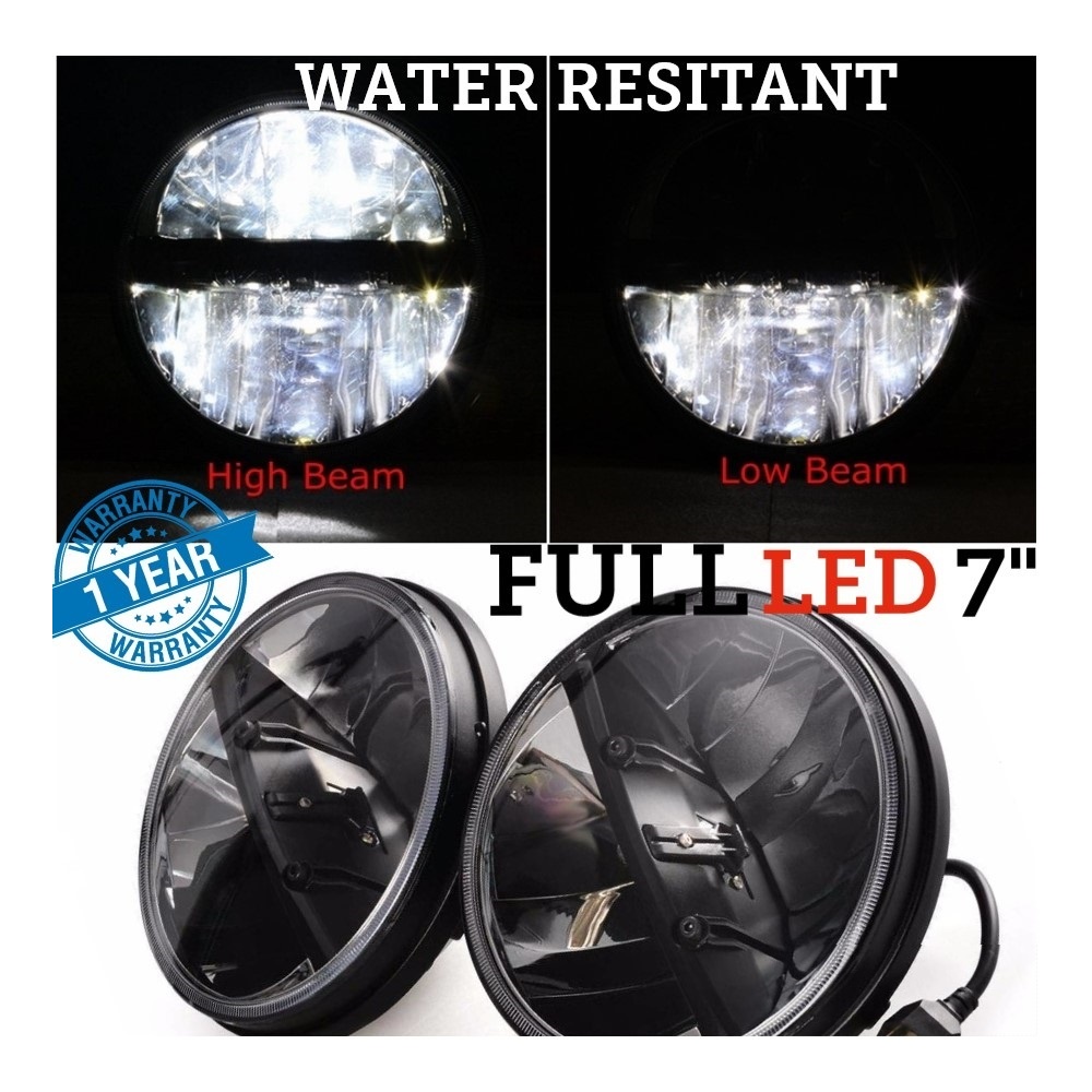 X2 Faros Delanteros LED 7" Pulgadas, 6500K para LADA NIVA Luces de Estacionamiento - Luces de Cruce - Luces de Carretera X2 Faros Delanteros LED 7" Pulgadas, 6500K para LADA NIVA Luces de Estacionamiento - Luces de Cruce - Luces de Carretera