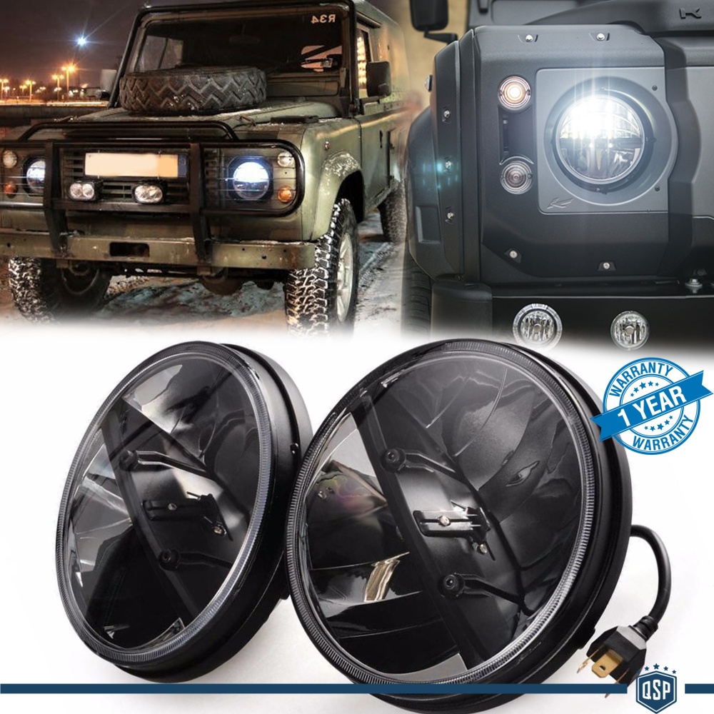 X2 Faros Delanteros LED 7" Pulgadas, 6500K para LAND ROVER DEFENDER Luces de Estacionamiento - Luces de Cruce - Luces de Carretera X2 Faros Delanteros LED 7" Pulgadas, 6500K para LAND ROVER DEFENDER Luces de Estacionamiento - Luces de Cruce - Luces de Carretera