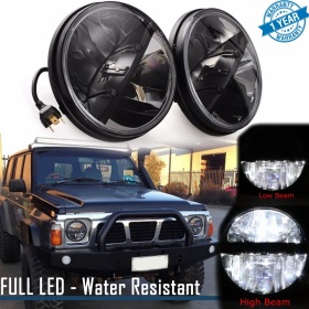X2 Faros Delanteros LED 7" Pulgadas, 6500K para NISSAN PATROL GR (Y60) Luces de Estacionamiento - Luces de Cruce - Luces de Carretera