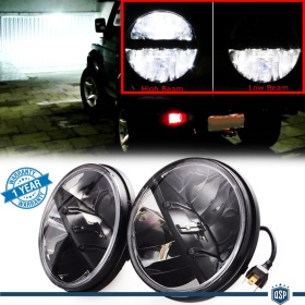 X2 Faros Delanteros LED 7" Pulgadas, 6500K para SUZUKI JIMNY Luces de Estacionamiento - Luces de Cruce - Luces de Carretera