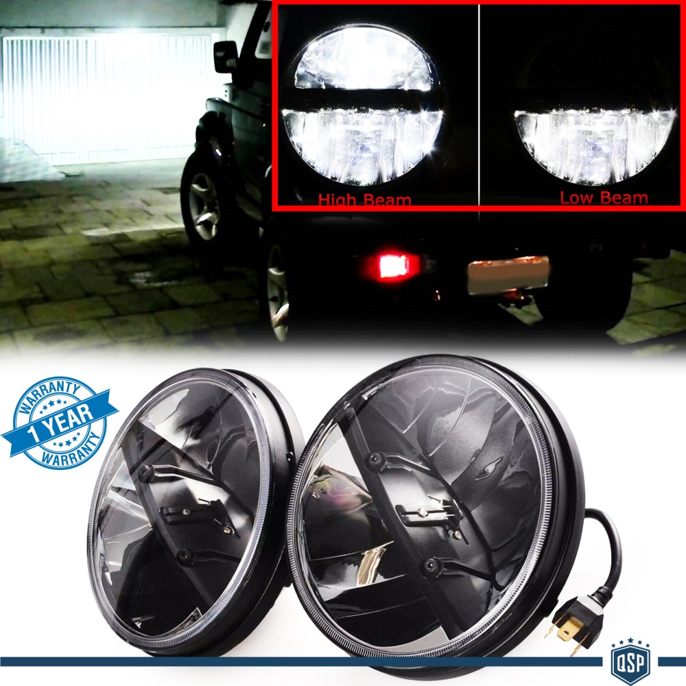X2 Faros Delanteros LED 7" Pulgadas, 6500K para SUZUKI JIMNY Luces de Estacionamiento - Luces de Cruce - Luces de Carretera X2 Faros Delanteros LED 7" Pulgadas, 6500K para SUZUKI JIMNY Luces de Estacionamiento - Luces de Cruce - Luces de Carretera