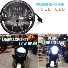 X1 Faro Delanteros LED 7" Pulgadas, 6500K para HARLEY DAVINDSON BOBBER SPORTSER DYNA Luces de Estacionamiento - Luces de Cruce - Luces de Carretera