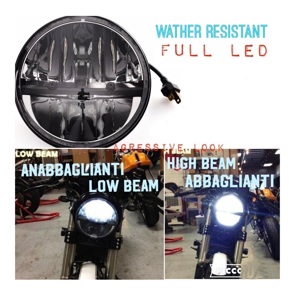 X1 Faro Delanteros LED 7" Pulgadas, 6500K para HARLEY DAVINDSON BOBBER SPORTSER DYNA Luces de Estacionamiento - Luces de Cruce - Luces de Carretera X1 Faro Delanteros LED 7" Pulgadas, 6500K para HARLEY DAVINDSON BOBBER SPORTSER DYNA Luces de Estacionamiento - Luces de Cruce - Luces de Carretera