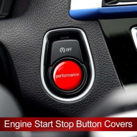 LLAVE BOTÓN DE ENCENDIDO DEL MOTOR ROJO "PERFORMANCE" EN ABS PARA BMW VERSIONES F y G con Bóton OFF, ANTICHUADO NO HUELLAS