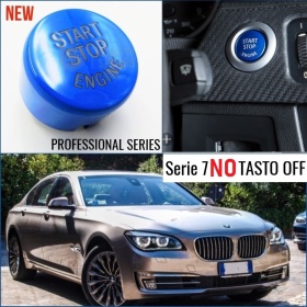 KEY ENGINE IGNITION BLUE BUTTON "START STOP ENGINE" IN ABS FOR BMW 7 SERIES ( F01 F02 ) Without OFF Button Anti-Scratches NO FOOTPRINT