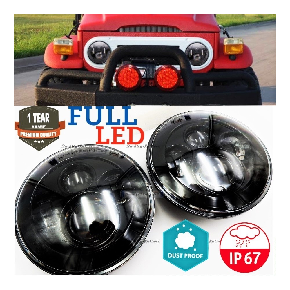 X2 Faros Delanteros LED 7" Pulgadas, 6500K para LAND CRUISER BJ, FJ Luces de Estacionamiento - Luces de Cruce - Luces de Carretera X2 Faros Delanteros LED 7" Pulgadas, 6500K para LAND CRUISER BJ, FJ Luces de Estacionamiento - Luces de Cruce - Luces de Carretera