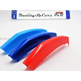 3x Grille COVER STRIPES in Colors M Sport for BMW X6 E71 Facelift 2012-2014 in Rigid ABS