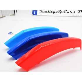 3x Grille COVER STRIPES in Colors M Sport for BMW X6 E71 Facelift 2012-2014 in Rigid ABS