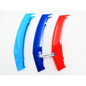 3x Grille COVER STRIPES in Colors M Sport for BMW X6 E71 Facelift 2012-2014 in Rigid ABS