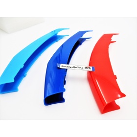 3x Grille COVER STRIPES in Colors M Sport for BMW X6 E71 Facelift 2012-2014 in Rigid ABS