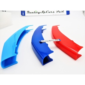 3x Grille COVER STRIPES in Colors M Sport for BMW X6 E71 Facelift 2012-2014 in Rigid ABS