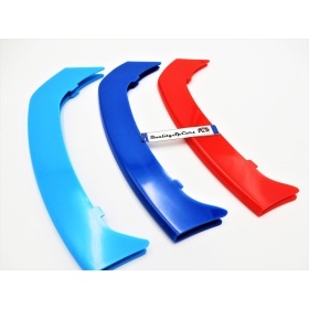 3x Grille COVER STRIPES in Colors M Sport for BMW 3 Series GT F34 with 11 vertical grills