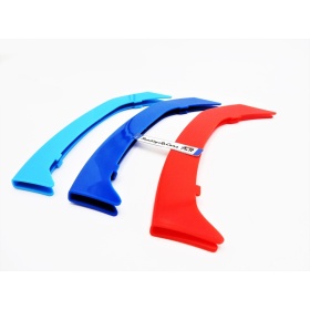 3x Grille COVER STRIPES in Colors M Sport for BMW 3 Series GT F34 with 11 vertical grills