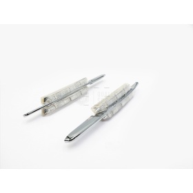 X2 Intermitentes de LED Para BMW Serie 3 E90 E91 E92 E93, 100% CANBUS Plug & Play Lente BLANCA Raya CROMADA