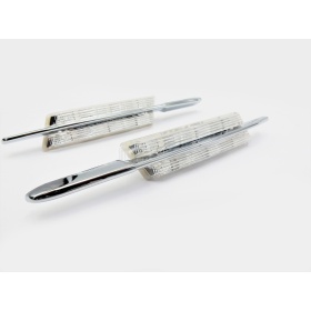 X2 Intermitentes de LED Para BMW Serie 3 E90 E91 E92 E93, 100% CANBUS Plug & Play Lente BLANCA Raya CROMADA