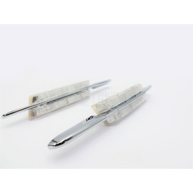 X2 Intermitentes de LED Para BMW Serie 5 E60 E61 100% CANBUS Plug & Play Lente BLANCA Raya CROMADA