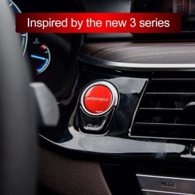 LLAVE BOTÓN DE ENCENDIDO DEL MOTOR ROJO "PERFORMANCE" EN ABS PARA BMW VERSIONES F y G con Bóton OFF, ANTICHUADO NO HUELLAS