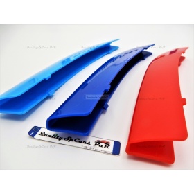 3x Grille COVER STRIPES in Colors M Sport for BMW 5 GT Series (F07) with 9 vertical grills