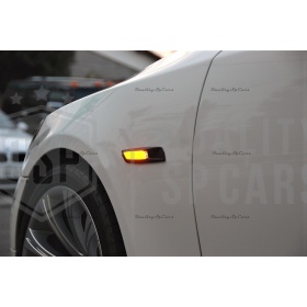 2 Intemitentes LED para BMW Serie 5 E60 E61 100% CANBUS Sin Errores Estructura en ABS Carbon + Lente Negra