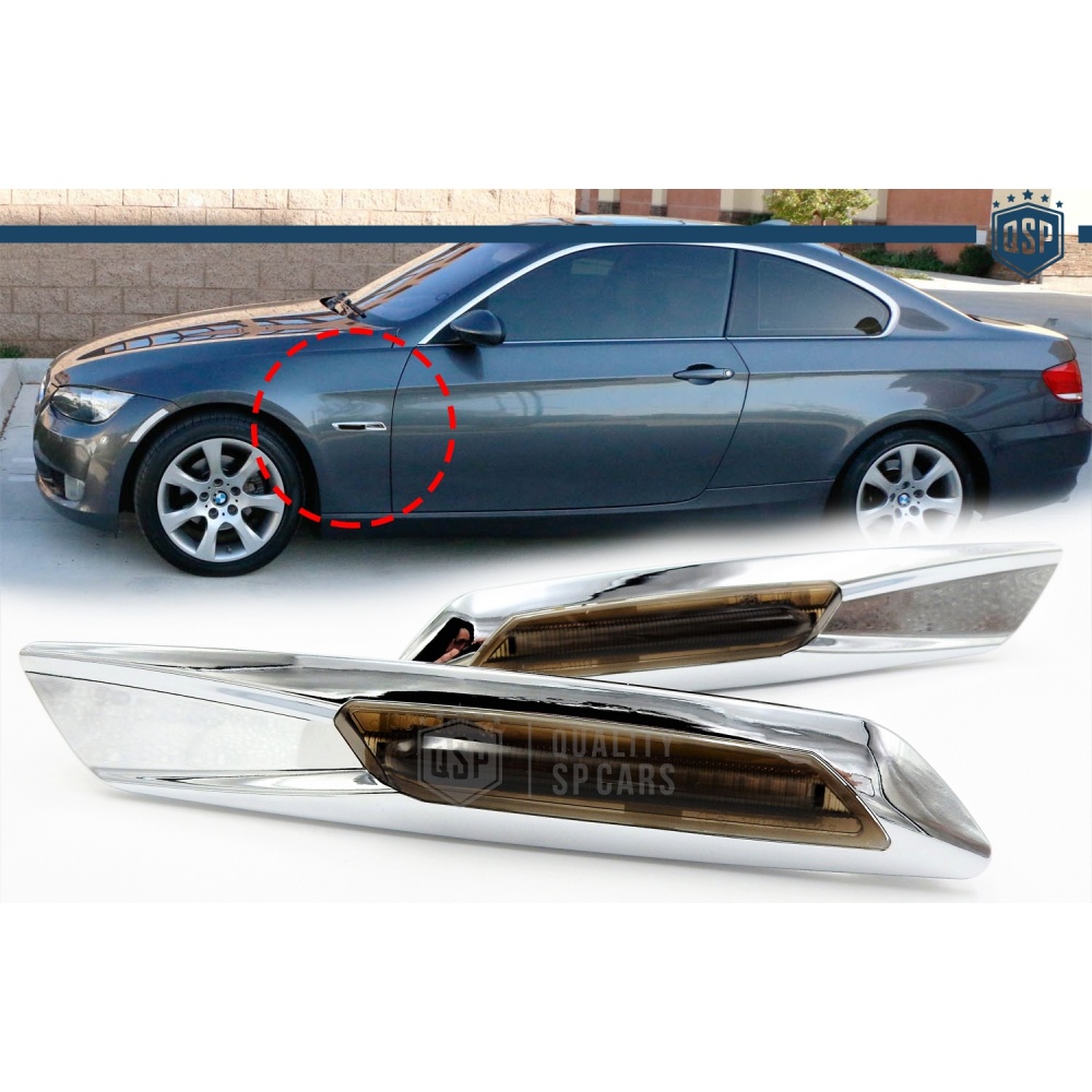 2 Intemitentes 18 LED SMD para BMW Serie 3 E90 E91 E92 E93 E88 100% CANBUS Sin Errores Estructura en ABS Cromada + Lente Negra Certificacion E9 2 Intemitentes 18 LED SMD para BMW Serie 3 E90 E91 E92 E93 E88 100% CANBUS Sin Errores Estructura en ABS Cromada + Lente Negra Certificacion E9