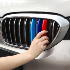 3x Rigid ABS Grille COVER for BMW 5 SERIES (G30 G31) STRIPES in M Sport Colours
