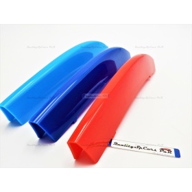 3x Rigid ABS Grille COVER for BMW 5 SERIES (G30 G31) STRIPES in M Sport Colours