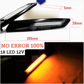 2 Blinkern-LED für BMW 3er E90 E91 E92 E93 100% CANBUS ABS-Gehäuse schwarz + Rauchglas Weiß