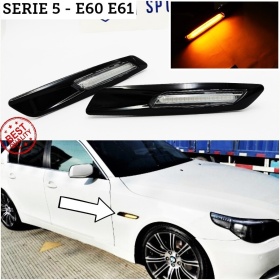 2 Side Marker 18 LEDS for BMW 5 Series E60 E61 E88 100% CANBUS no Error Black ABS Body + White Lens 2 Side Marker 18 LEDS for BMW 5 Series E60 E61 E88 100% CANBUS no Error Black ABS Body + White Lens